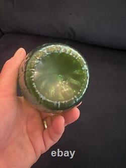 Antique Loetz Iridescent Blue Green Art Glass Neptun Vase Beautiful Condition