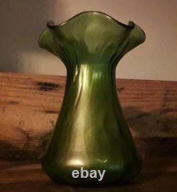 Antique Loetz Iridescent Creta Rusticana Jugendstil Art Nouveau Vase c. 1900