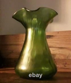 Antique Loetz Iridescent Creta Rusticana Jugendstil Art Nouveau Vase c. 1900