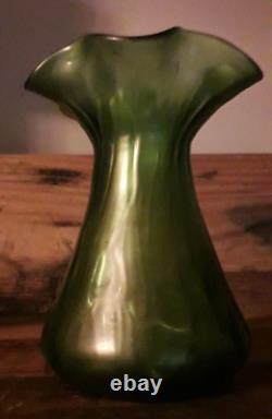 Antique Loetz Iridescent Creta Rusticana Jugendstil Art Nouveau Vase c. 1900