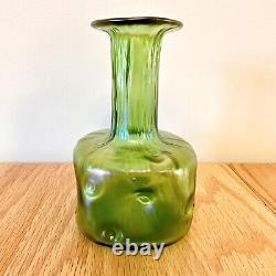 Antique Loetz Iridescent Crete Green Vase Art Nouveau 1899