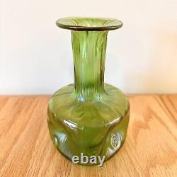 Antique Loetz Iridescent Crete Green Vase Art Nouveau 1899