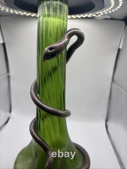 Antique Loetz Iridescent Snake Vase Very Rare Art Nouveau era item