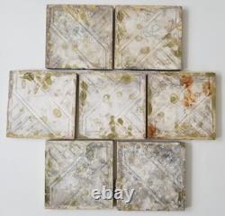 Antique Minton Ceramic Tile 7 Pine Cone Art Nouveau Pottery Green Arts Crafts