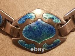 Antique Murrle Bennett Art Nouveau Enamel and Silver Liberty's Bracelet