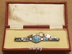 Antique Murrle Bennett Art Nouveau Enamel and Silver Liberty's Bracelet
