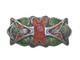 Antique Murrle Bennett Silver & Enamel Brooch Art Nouveau Green & Orange 10.8g