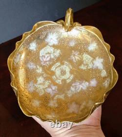 Antique Nippon Maple-Leaf Mark Hand Painted Single Handle Plate-Circa 1891-1910