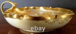 Antique Nippon Maple-Leaf Mark Hand Painted Single Handle Plate-Circa 1891-1910