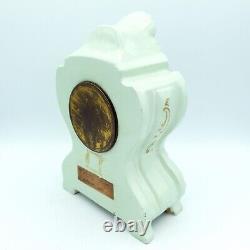 Antique Porcelain Mantel Clock Cherub Design Art Nouveau/Edwardian Era Working