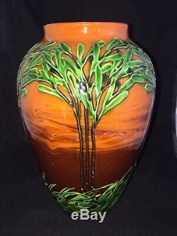 Antique Pottery GESETZL GESCHZT Max Laeuger Lauger German Art Nouveau Vase 1910