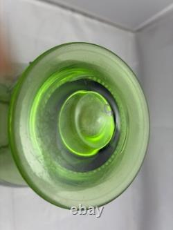 Antique Rare Moser Art Nouveau Bohemian Applied Fish Glass Vase Enamelled