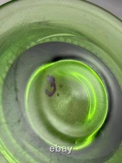 Antique Rare Moser Art Nouveau Bohemian Applied Fish Glass Vase Enamelled