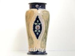 Antique Royal Doulton Glazed Stoneware Vase by Bessie Newbery, Green And Blue