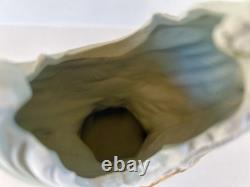 Antique Schafer & Vater Green Jasperware Planter Vase Cherub Cameo Art Nouveau