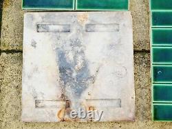 Antique Set of 10 Edwardian Green Brick Fireplace Tiles Sherwin & Cotton C1900