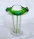 Antique Stuart & Sons Art Nouveau Glass Peacock Eye Vase