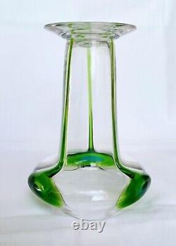 Antique Stuart & Sons Art Nouveau Glass Peacock Eye Vase