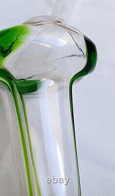 Antique Stuart & Sons Art Nouveau Glass Peacock Eye Vase