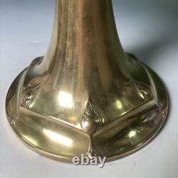 Antique WMF Art Nouveau silver plated & green glass tazza pedestal bowl comport