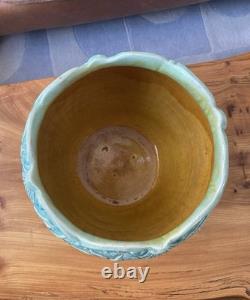 Antique Watcombe Pottery Majolica Art Nouveau Shell Styled Jardiniere