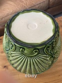 Antique Watcombe Pottery Majolica Art Nouveau Shell Styled Jardiniere