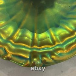 Antique Zsolnay Pecs Art Nouveau Hungary Green Iridescent Venus Eosin Shell Dish