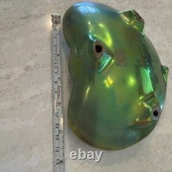 Antique Zsolnay Pecs Art Nouveau Hungary Green Iridescent Venus Eosin Shell Dish