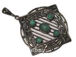 Antique art nouveau pendant william Hair Haseler WHH fine sterling 925 england
