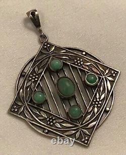 Antique art nouveau pendant william Hair Haseler WHH fine sterling 925 england