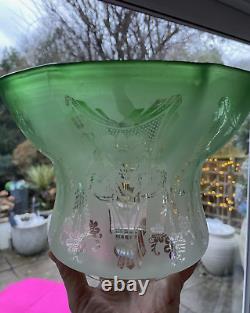 Antique green acid etched deep flared top