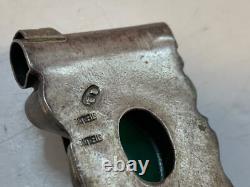 Antique handmade Sterling Silver Art Nouveau Green Agate pendant