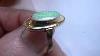 Art Deco 8 Carat Gold Natural Green Opal Ring Size U