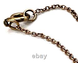 Art Nouveau 9CT Gold Peridot & Seed Pearl Heart Pendant Brooch 9CT Chain