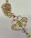 Art Nouveau 9ct Gold & Peridot Pendant & 18 Chain. Refxafod