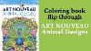 Art Nouveau Animal Designs Coloring Book Flip Through