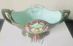 Art Nouveau Antique Duxer Porzellan-Manufaktur (Dux) Green Vase Jardiniere 9.5cm