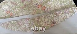 Art Nouveau Arts & Crafts William Morris Cream & Green floral curtains 66Wx72D