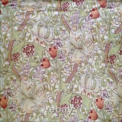 Art Nouveau Arts & Crafts William Morris Cream & Green floral curtains 66Wx72D