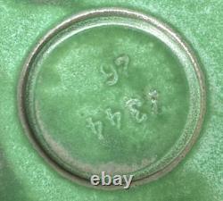 Art Nouveau Austrian Bohemian Matte Green Art Pottery Vase