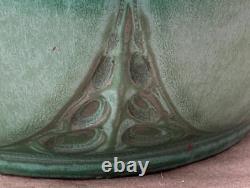 Art Nouveau Austrian Bohemian Matte Green Art Pottery Vase