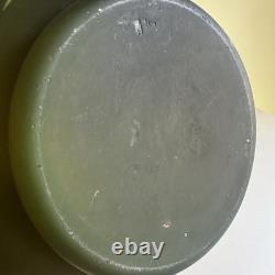 Art Nouveau Bezau Perla Lux Green Floral Cameo Glass Enameled Vase Signed