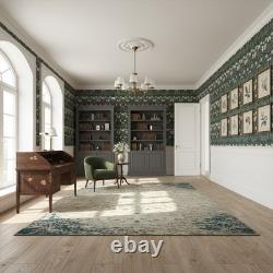 Art Nouveau Botanical Wallpaper Vintage Floral Green William Morris Wall Mural