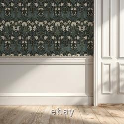 Art Nouveau Botanical Wallpaper Vintage Floral Green William Morris Wall Mural
