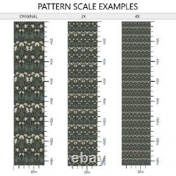 Art Nouveau Botanical Wallpaper Vintage Floral Green William Morris Wall Mural