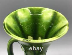 Art Nouveau British Art Pottery Three Handled Vase, Linthorpe / Bretby Style