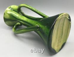 Art Nouveau British Art Pottery Three Handled Vase, Linthorpe / Bretby Style