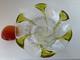 Art Nouveau Circa 1900 Stuart And Sons Art Glass Bowl Sage Green Trails