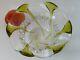 Art Nouveau Circa 1900 Stuart And Sons Art Glass Bowl Sage Green Trails
