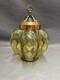 Art Nouveau Copper And Green Glass Lantern